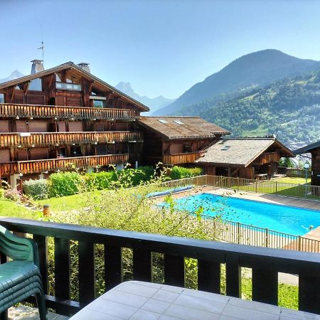 Appartement meublé avec vue sur les montagnes et piscine l'été Saint-Gervais-les-Bains Exterior foto